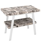 Photo: TWIGA umývadlový stolík 100x72x50 cm, biela matná/šedý kameň