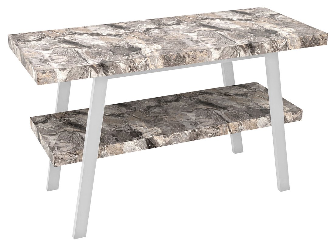 TWIGA umyvadlový stolek 110x72x50 cm, bílá mat/šedý kámen VC453W-110-10