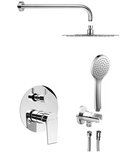 Photo: KAI Concealed Shower Set with a single lever Mixer Tap, rotary switch, 2 Outlets, chrome