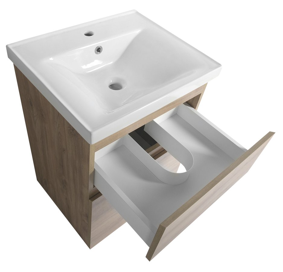 Aqualine ALTAIR umyvadlová skříňka 52x72,5x45cm, dub emporio AI355