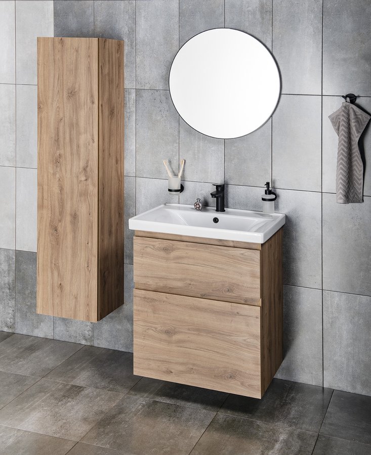 Aqualine ALTAIR umyvadlová skříňka 57x72,5x45cm, dub emporio AI360