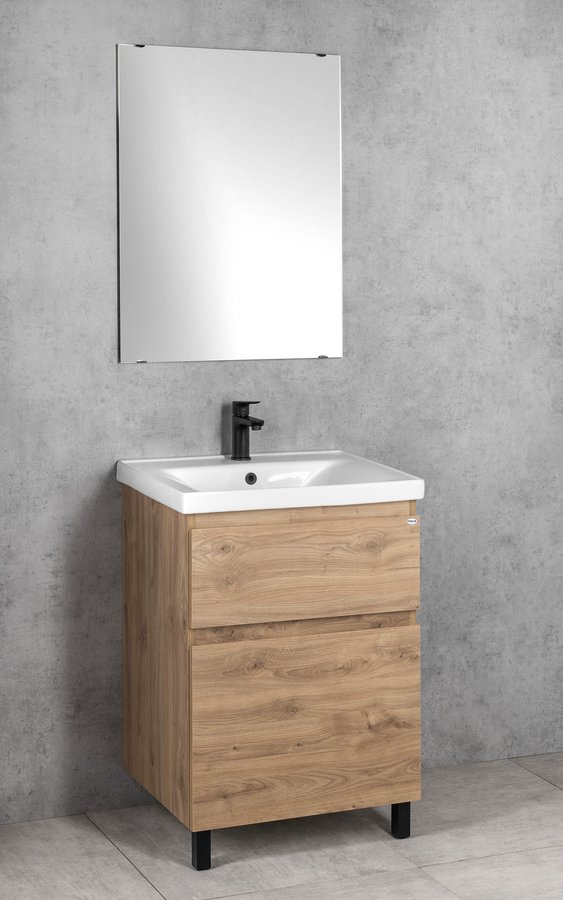 Aqualine ALTAIR umyvadlová skříňka 57x72,5x45cm, dub emporio AI360