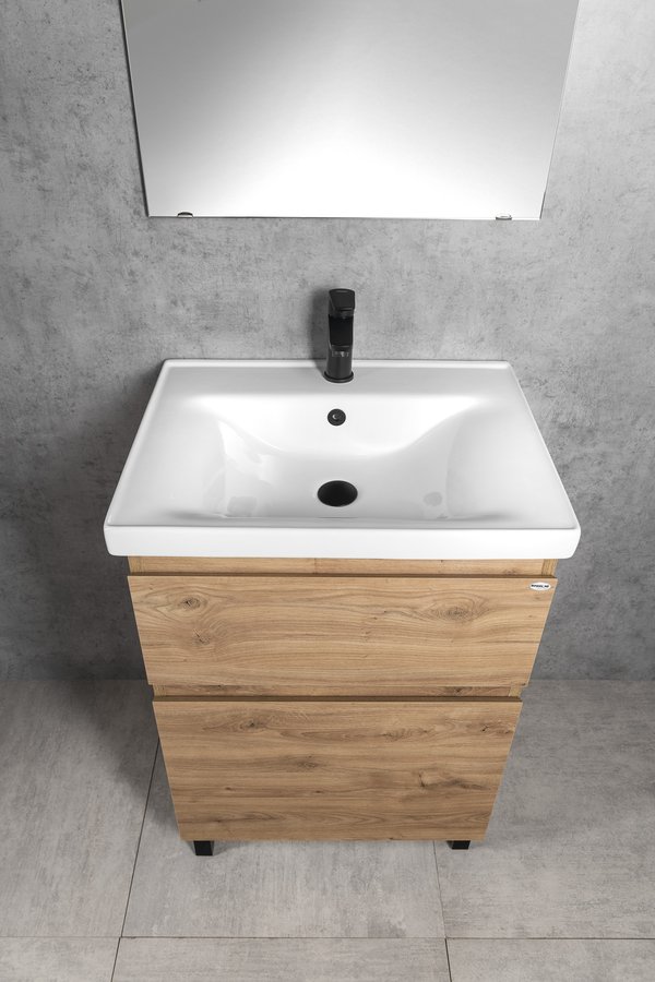 Aqualine ALTAIR umyvadlová skříňka 57x72,5x45cm, dub emporio AI360