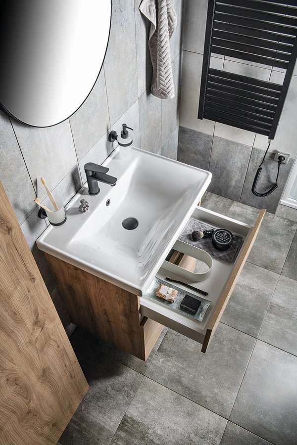 Aqualine ALTAIR umyvadlová skříňka 61,5x72,5x45cm, dub emporio AI365