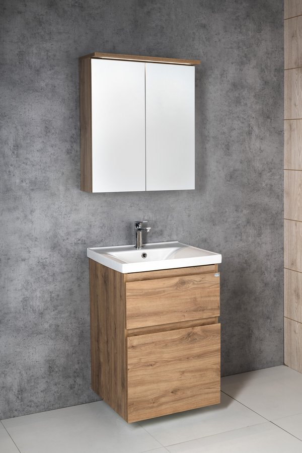 Aqualine ALTAIR umyvadlová skříňka 61,5x72,5x45cm, dub emporio AI365