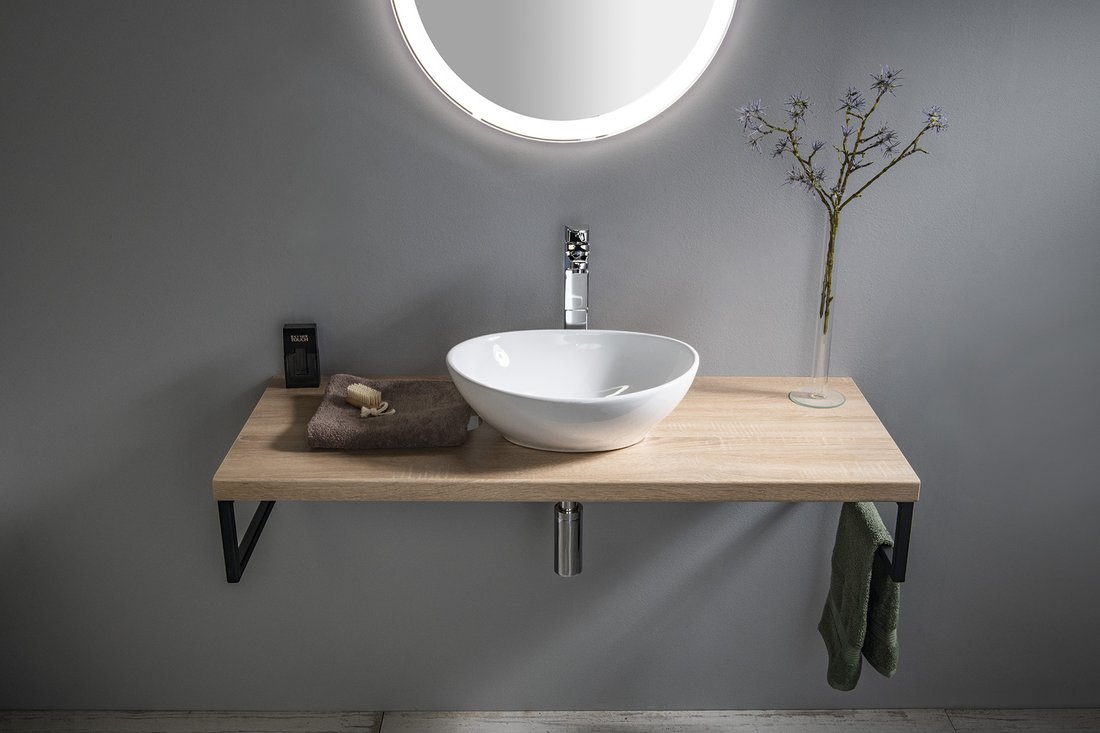 Aqualine VEGA deska pod umyvadlo 104x45cm, dub platin VG710