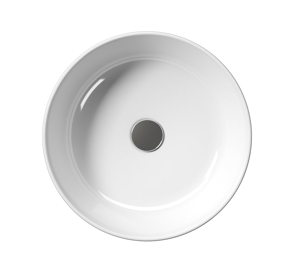 GSI KUBE X keramické umyvadlo na desku, průměr 45cm, bílá ExtraGlaze 942711