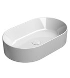 Photo: KUBE X ceramic washbasin on the board, 60x37 cm, oval, white ExtraGlaze