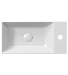Photo: KUBE X Ceramic Washbasin 50x25 cm, right/left, white ExtraGlaze