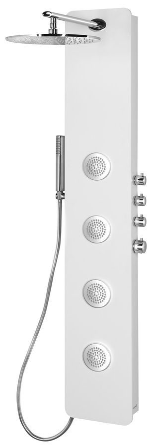 SPIRIT ROUND termostatický sprchový panel nástěnný, 250x1550mm, bílá 71151