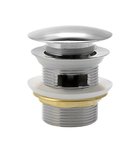 Photo: Bath waste 6/4", Click Clack, for bathtubs with integrated overflow, 55mm, brass/chrome