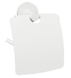 Photo: X-ROUND WHITE toilet paper holder with cover, white