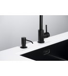 Photo: Dozownik mydła podblatowy, okrągły, czarny mat