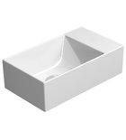 Photo: KUBE X ceramic washbasin 40x23cm, no tap hole, right/left, white matt