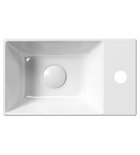 Photo: KUBE X Ceramic Washbasin 40x23cm, right/left, white ExtraGlaze