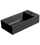 Photo: KUBE X Ceramic Washbasin 50x25cm, right/left, black matt