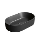 Photo: KUBE X ceramic washbasin on the board, 60x37cm, oval, black matt