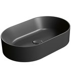 Photo: KUBE X ceramic washbasin on the board, 60x37cm, oval, black matt