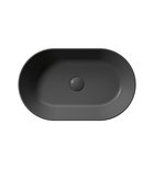 Photo: KUBE X ceramic washbasin on the board, 60x37cm, oval, black matt