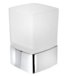 Photo: LOUNGE freestanding tumbler holder, frosted glass, chrome