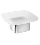 Photo: LOUNGE freestanding soap dish holder, frosted glass, chrome