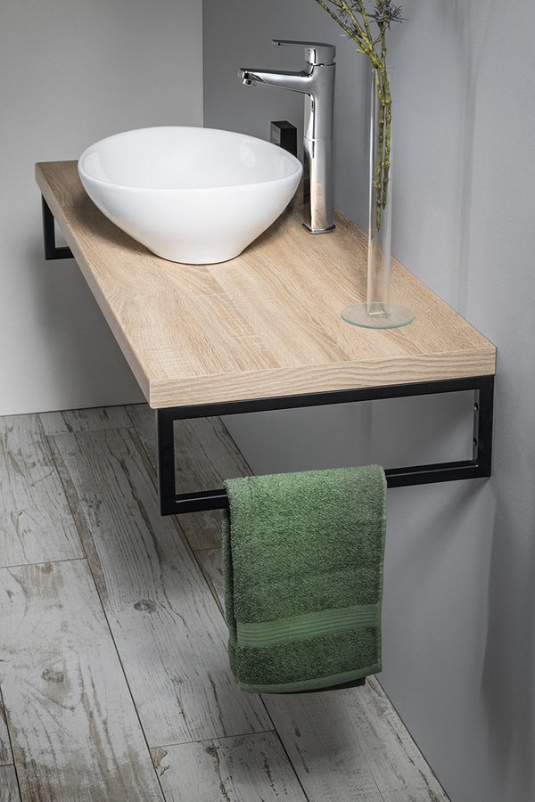 Aqualine VEGA deska pod umyvadlo 82,5x45cm, dub platin VG785