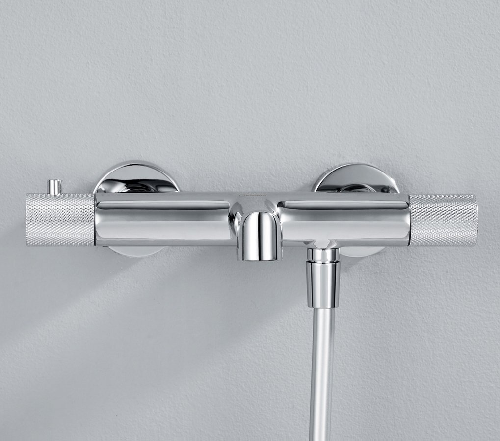 Sapho SOLARIS nástěnná vanová termostatická baterie, chrom WD010