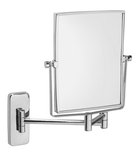 Photo: Wall-hung cosmetic mirror square, 150x205mm, chrome