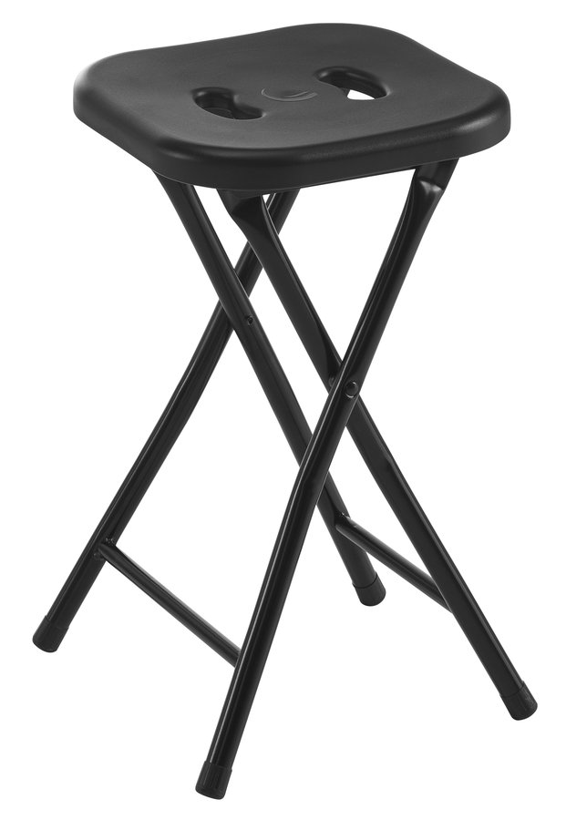 Koupelnová stolička, 26x45,5x26cm, černá CO7614