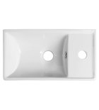 Photo: MINOS Cloakroom Ceramic Washbasin 40x22cm, mixer on the right, white