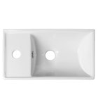 Photo: MINOS Cloakroom Ceramic Washbasin 40x22cm, mixer on the left, white