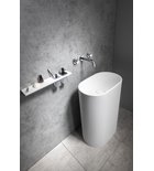 Photo: TREVA Floorstanding Washbasin 56,5x85cm, Cast Marble, white matt