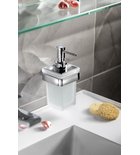 Photo: SAMOA wall-hung soap dispenser 170 ml, frosted glass, chrome