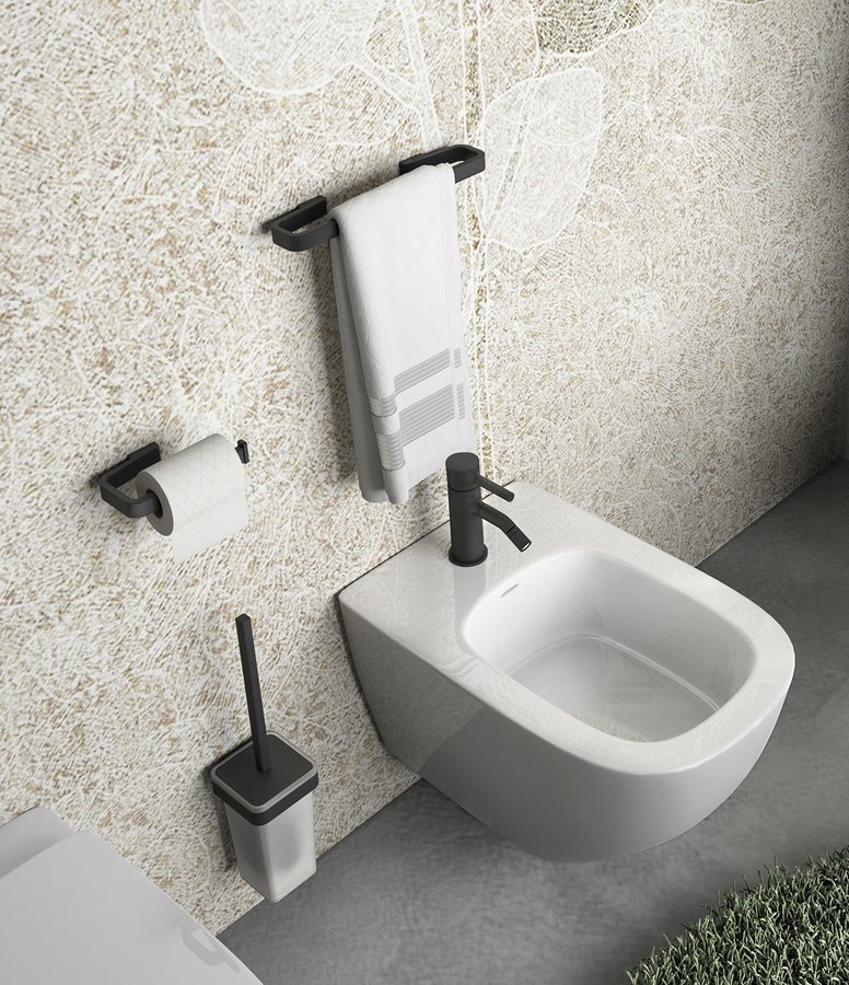 Gedy SAMOA držák ručníků 300x65mm, černá mat A8213014