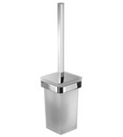 Photo: SAMOA wall-hung toilet brush, frosted glass, chrome