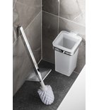 Photo: SAMOA wall-hung toilet brush, frosted glass, chrome
