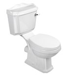 Photo: ANTIK Close Coupled Toilet inc Flush Mechanism and PP Toilet Seat, white/chrome