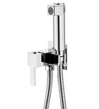 Photo: Wall-mounted Bidet Mixer Tap with Hand Shower, Hose 1,2m, square, chrome