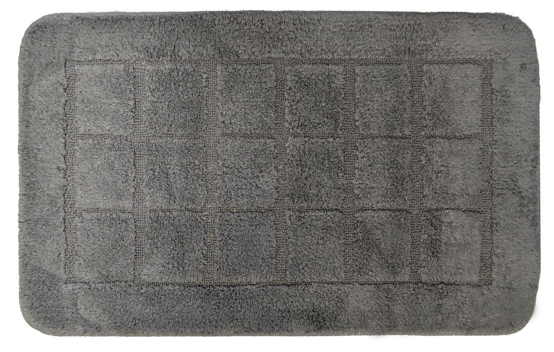 DELHI Koupelnová předložka 50x80 cm s protiskluzem, 100% polyester, tmavě šedá 1712300