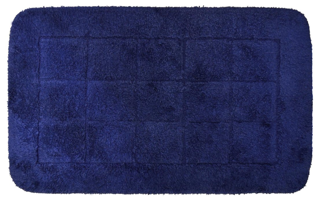 DELHI Koupelnová předložka 50x80 cm s protiskluzem, 100% polyester, tmavě modrá 1712303