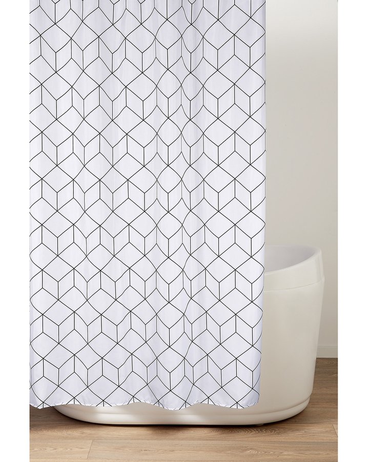 Sprchový závěs 180x200cm, polyester, kostky ZV029