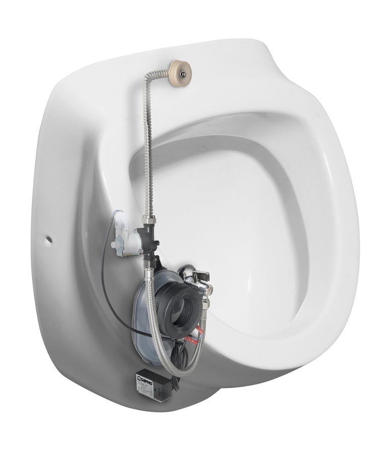 DYNASTY urinál s automatickým splachovačem 6V DC, zakrytý přívod vody, 39x58 cm 10SZ92001-SENSOR