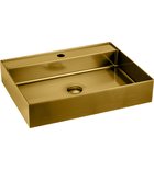 Photo: AURUM stainless steel washbasin 55x42 cm, including drain, matt gold