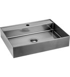 Photo: AURUM stainless steel washbasin 55x42 cm, including drain, brushed stainless steel