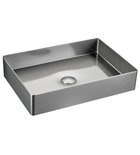Photo: AURUM stainless steel wash basin 50x35 cm, including drain, brushed stainless steel