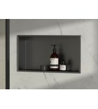 Photo: INSERTA Tile recessed shelf, 510x270 mm, stainless steel, anthracite