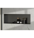 Photo: INSERTA Tile recessed shelf, 810x270 mm, stainless steel, anthracite