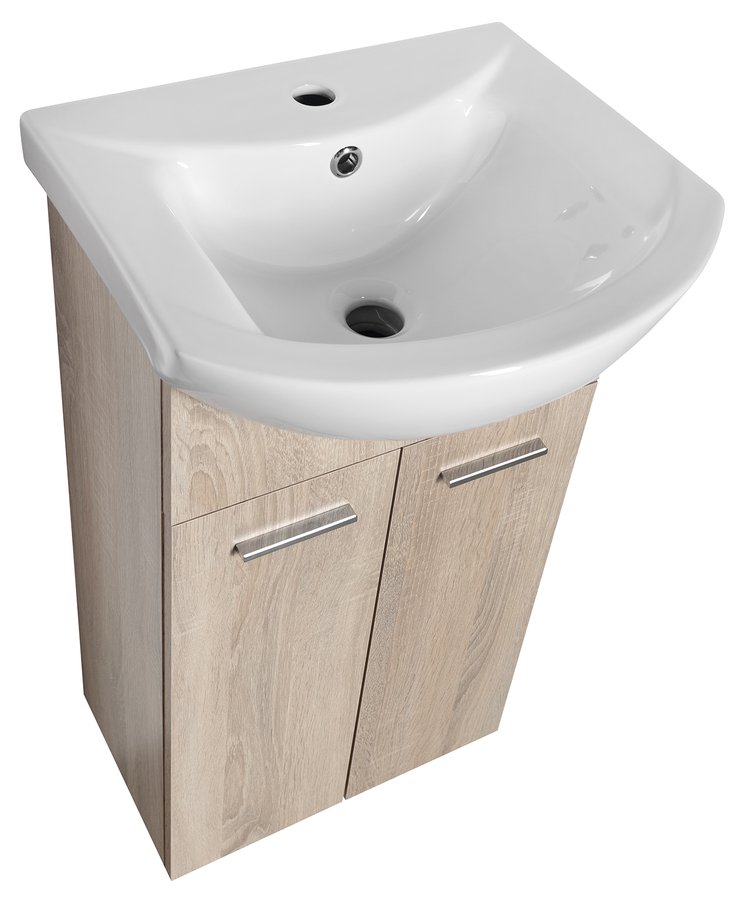 Aqualine ZOJA umyvadlová skříňka 41,5x74x25,3cm, dub platin 51144