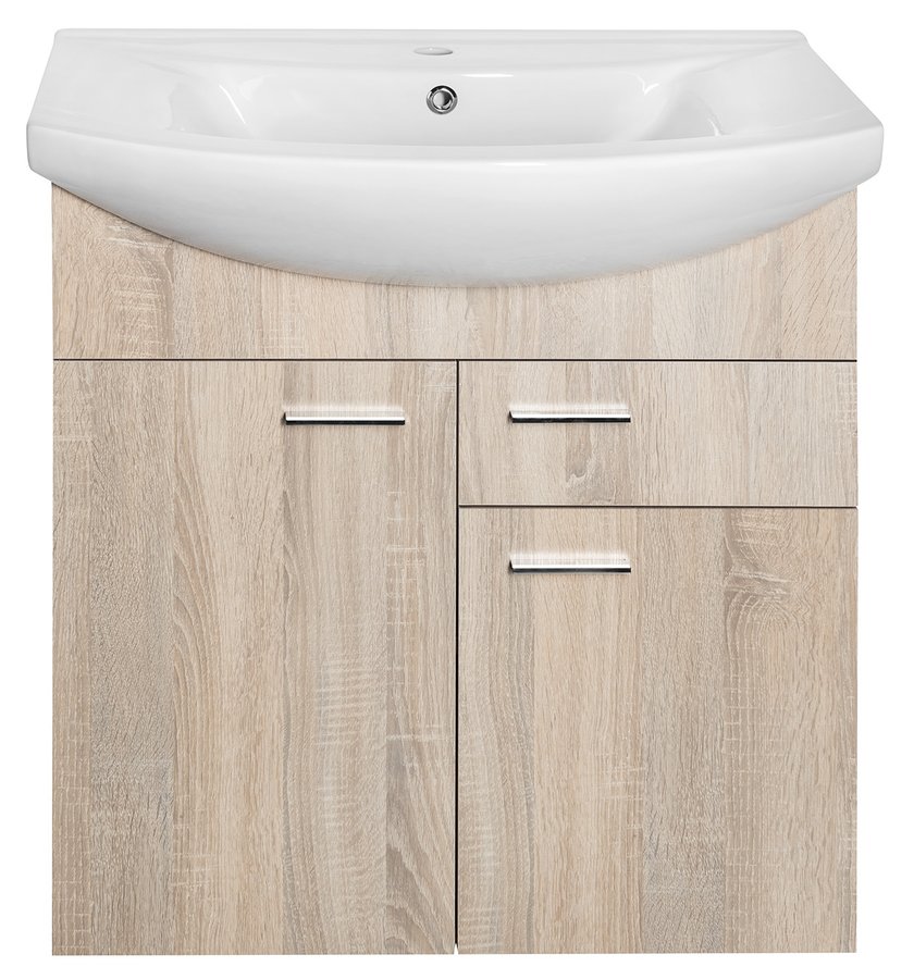 Aqualine ZOJA umyvadlová skříňka 71,5x74x34cm, dub platin 51175