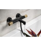 Photo: SOLARIS Wannenarmatur, Schwarz/Gold matt